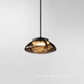 Modern Decorative Textured Blown Glass LED Pendant Lights